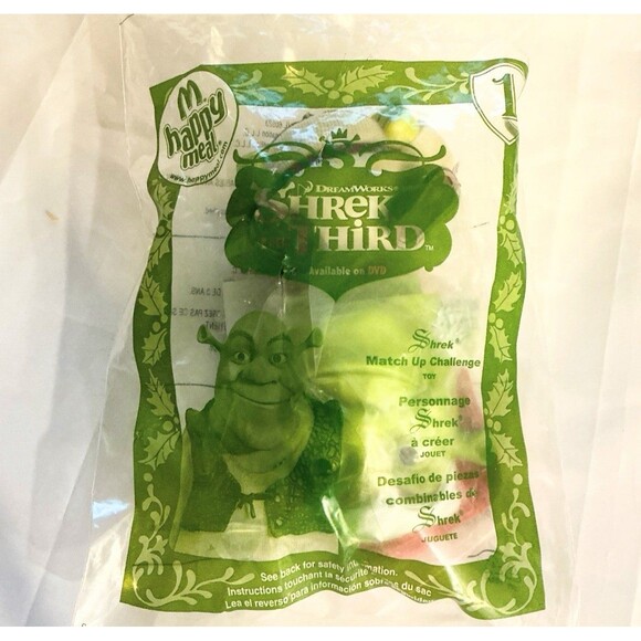 SHREK SANTA Match Up Challenge Figure Shrek The Third McDonald’s Toy #1 New - Picture 2 of 3